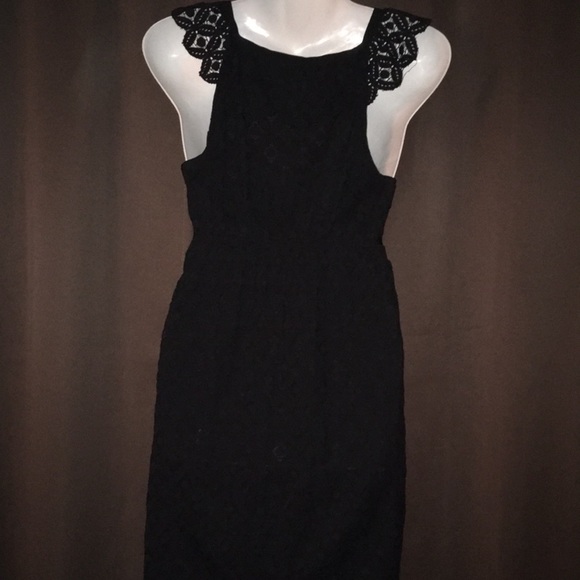 EUC Studio M Lacy Lil Black Dress SZ S - Picture 5 of 7